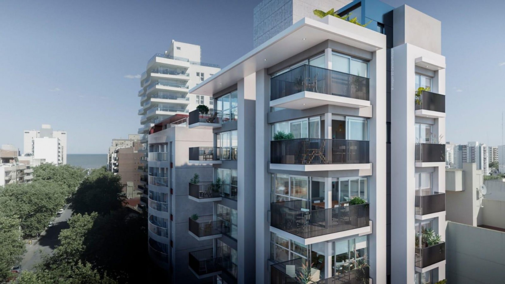 DEPARTAMENTO 2 AMBIENTES A ESTRENAR  AL FRENTE CON BALCON LA PERLA 