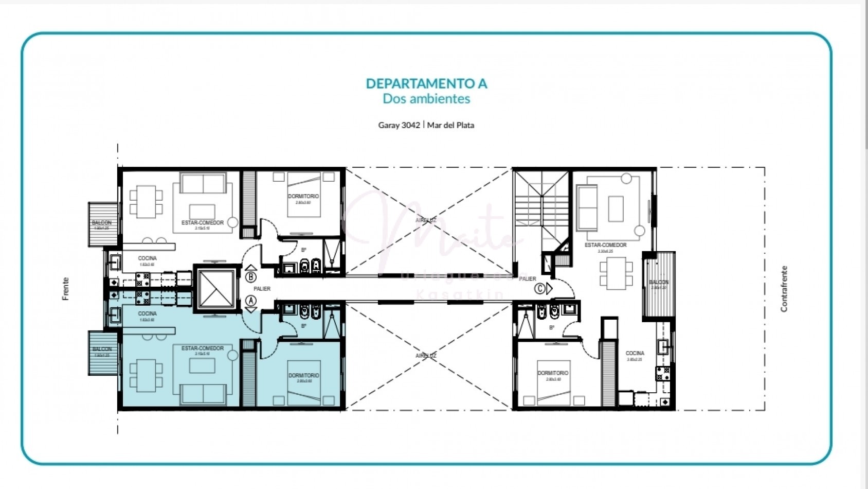  Departamento en Pozo Alegro I  2 Amb Piso 6 Frente Chauvin cochera MAYO 2028 