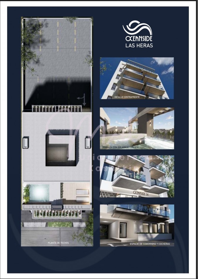DEPARTAMENTO EN POZO 2 AMBIENTES OCEANSIDE IX LAS HERAS ZONA GUEMES AL FRENTE COCHERA JULIO 2028