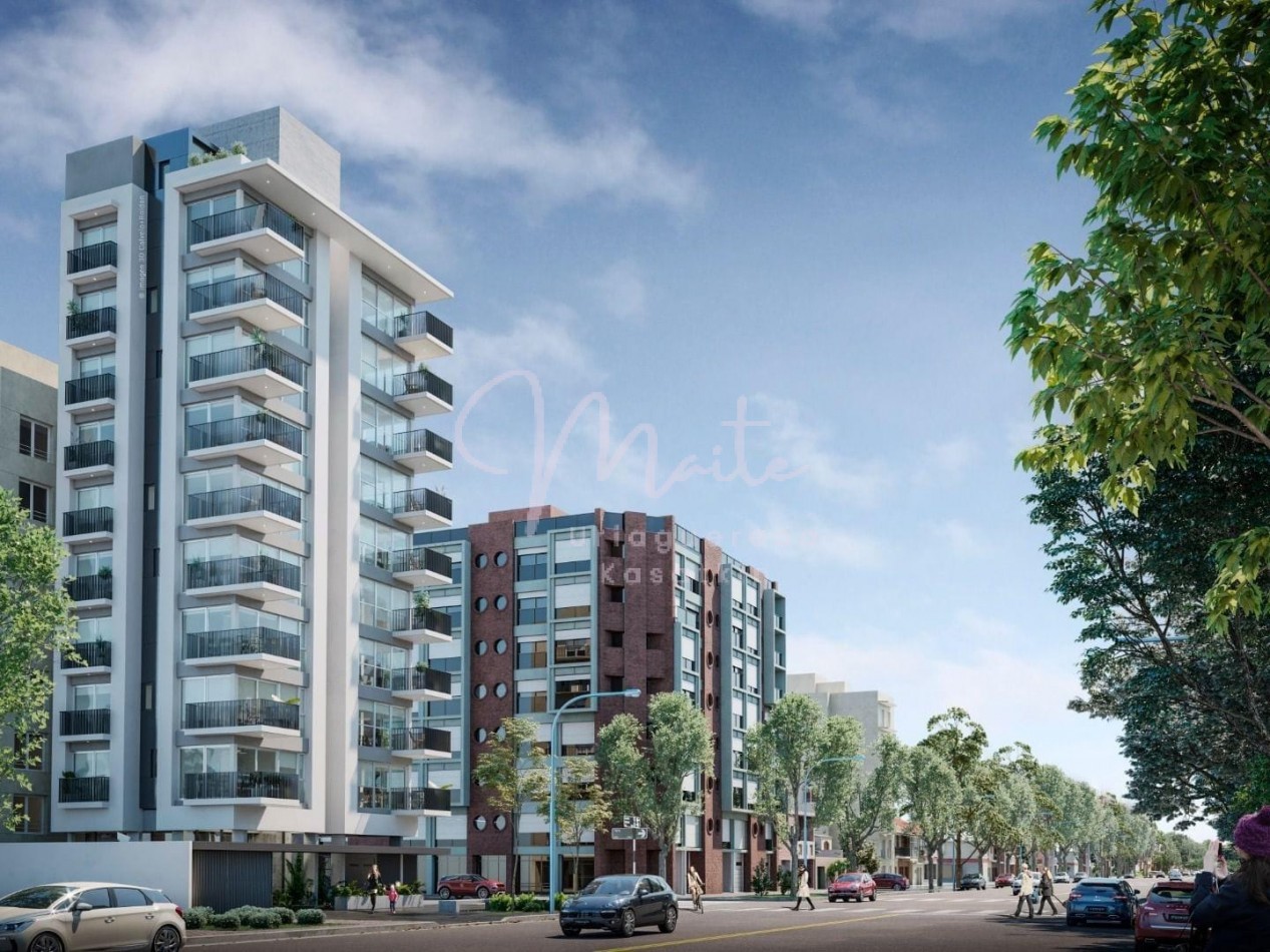 DEPARTAMENTO 2 AMBIENTES A ESTRENAR  AL FRENTE CON BALCON LA PERLA 