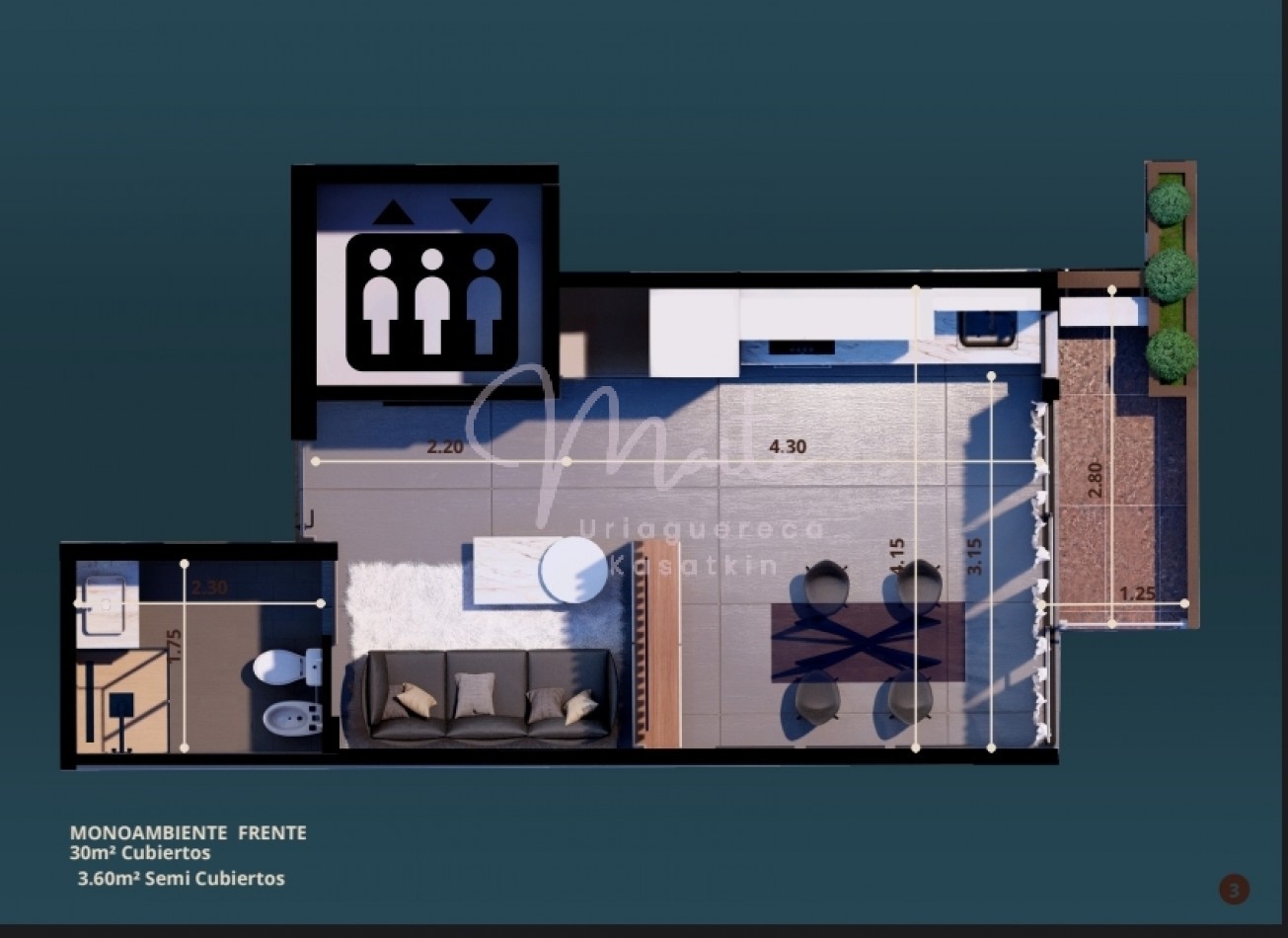DEPARTAMENTO EN POZO 1 AMBIENTE ALMA 1 FRENTE CON BALCON PLAZA MITRE 2027DICIEMBRE